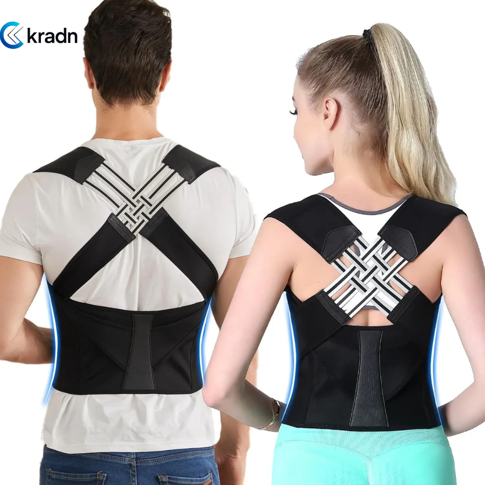 Back Brace Posture Corrector for Women and Men, Shoulder Straightener Adjustable Full Back Support Upper and Lower
