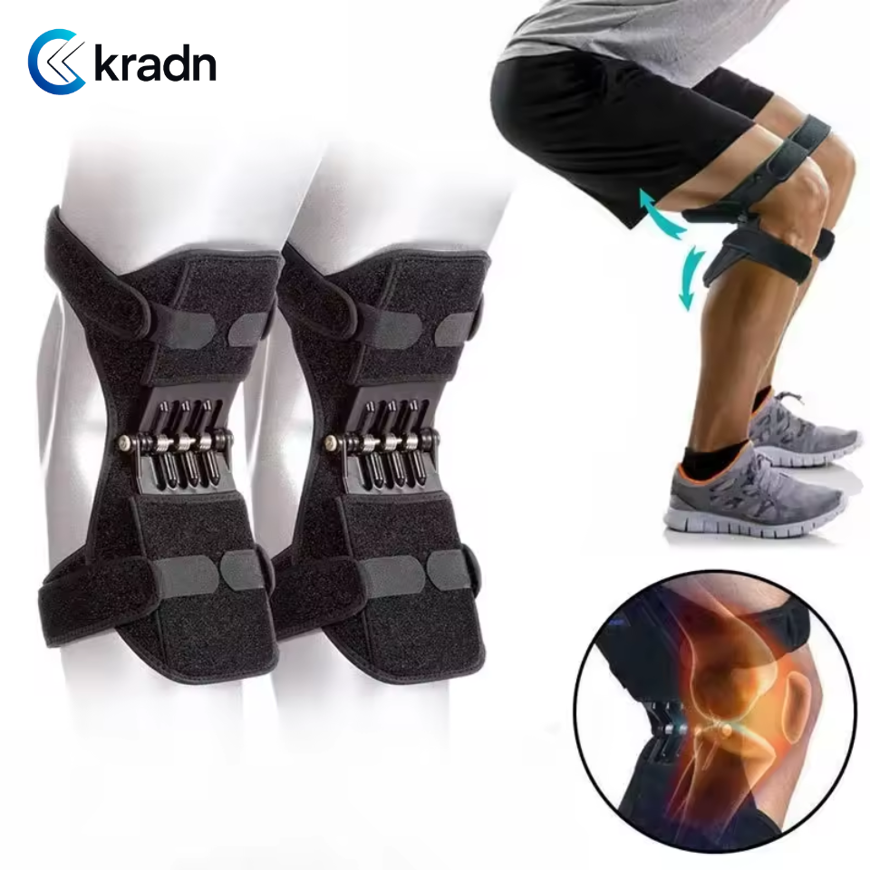 1PC Joint Support Knee Pad Non-slip Lift Pain Relief For Knee Power Spring Force Stabilizer Knee Booster Working Sports Elder