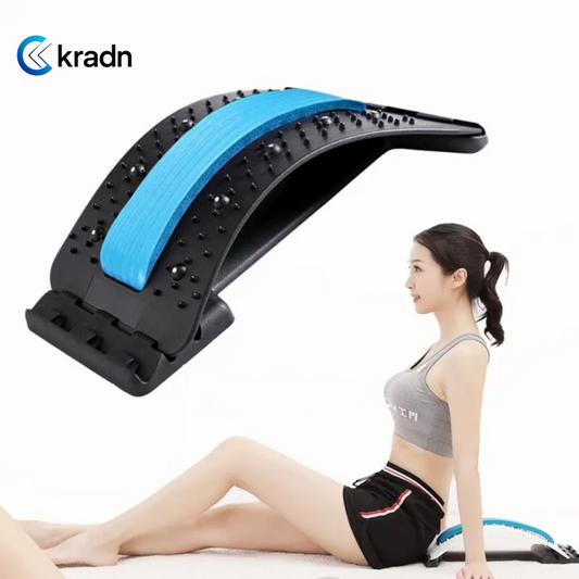 Back Stretcher Multi-Level Adjustable Massager Waist Neck Fitness Lumbar Cervical Spine Cervical Spine Support Massager Lying