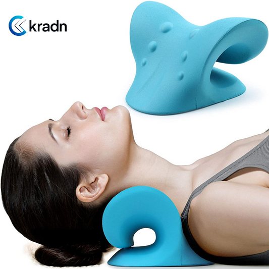 Neck Shoulder Stretcher Relaxer Cervical Chiropractic Traction Device Massage Pillow for Pain Relief Cervical Spine Alignment