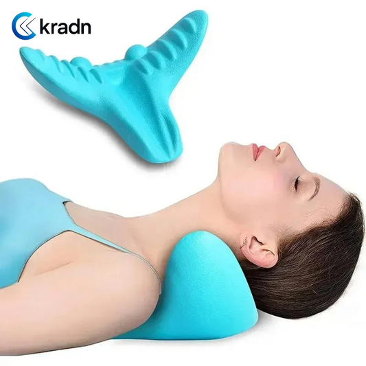 Neck and Shoulder Relaxer, Cervical Traction Device Acupressure Neck Shoulder Back Support Massage Pillow, Neck Stretcher Massag