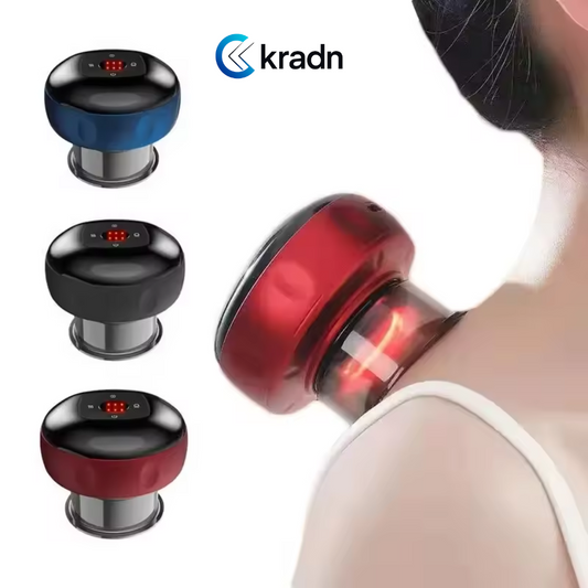 Body Scraping Massage Smart Electric Vacuum Cupping Heating Suction Cup Device Back Neck Arm Massger