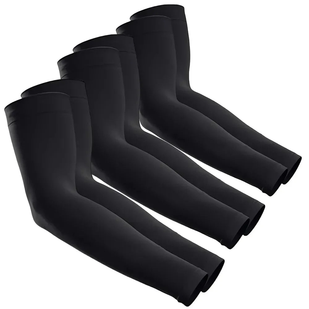 3 Pairs Unisex Sun Protection Arm Sleeves Breathable Cooling Arm Covers For Outdoor Activities Cycling Running Mountaineering